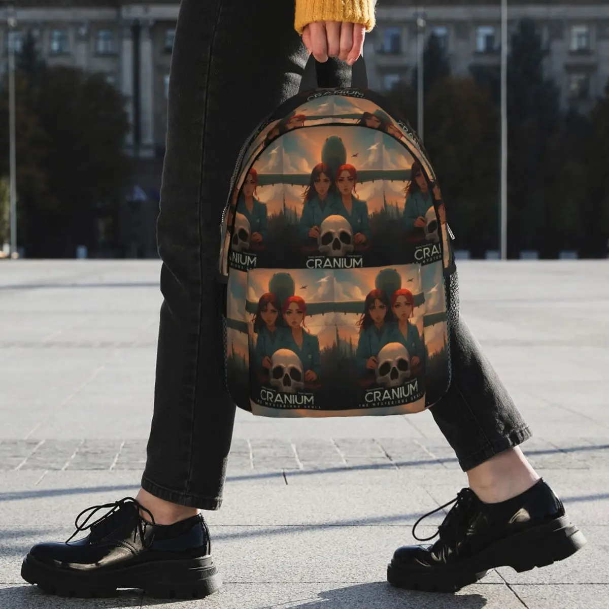 Cranium Freenbecky Poster Backpack Student BookBag Boys Girls School Bag Laptop Shoulder Bags