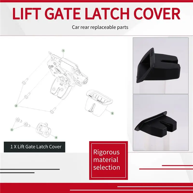 Car Lift Gate Replacement Cover For Tesla Model 3/For Y Black Cinch Latch 1584544-00-C