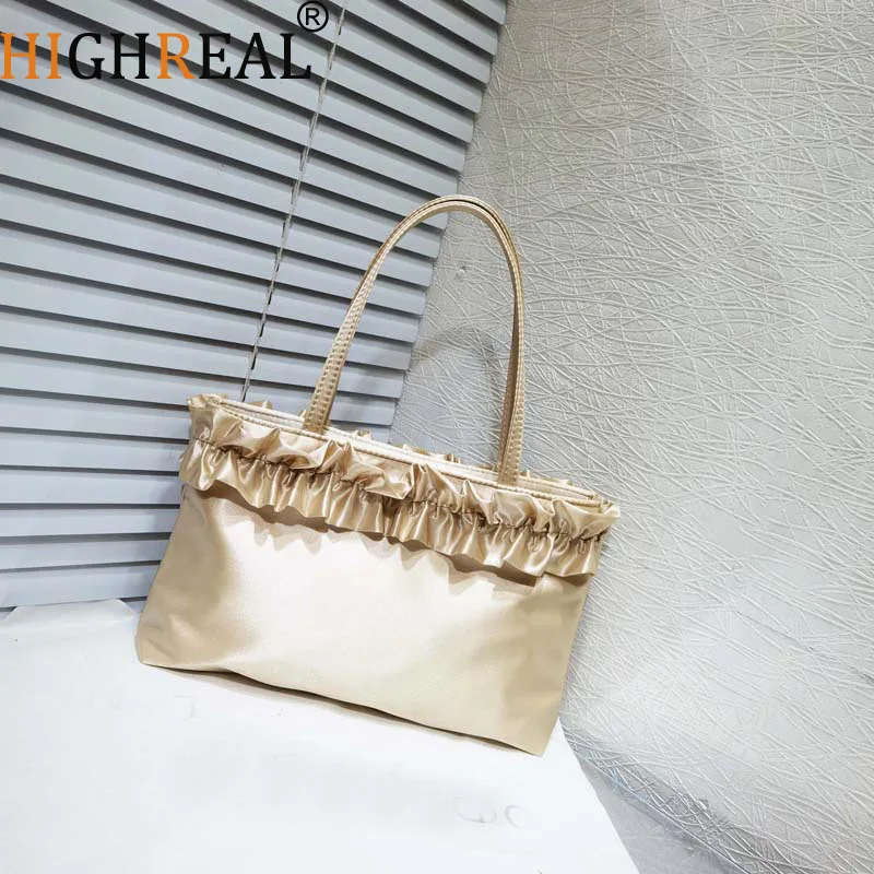 

Fashion Wrinkle Women Shoulder Bag Luxury Tote Female Silk Satin Evening Prom Purse Handbag