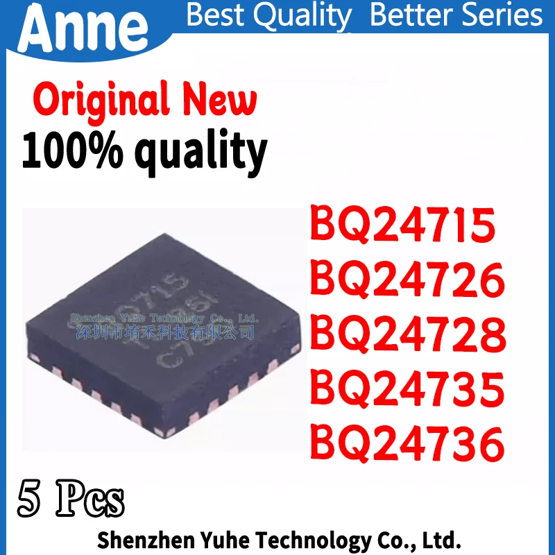 (5piece)100% New BQ715 BQ726 BQ728 BQ735 BQ736 BQ24715 BQ24726 BQ24728 BQ24735 BQ24736 QFN Chipset