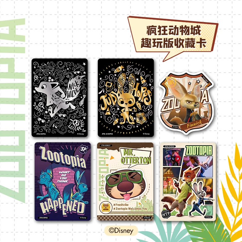 Cartes Zootopia Authentiques Disney, Édition Amusante, ChimJudy et Réparation, Collection Rare, Jouet, Cadeau de Festival, Nouvelle Collection