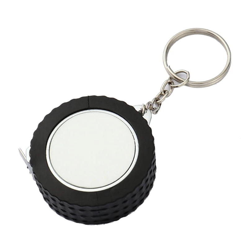 1/2Pcs Sublimation Blank Mini Retractable Tape Measure Heat Transfer Portable Measure Ruler Keychains Christmas Present