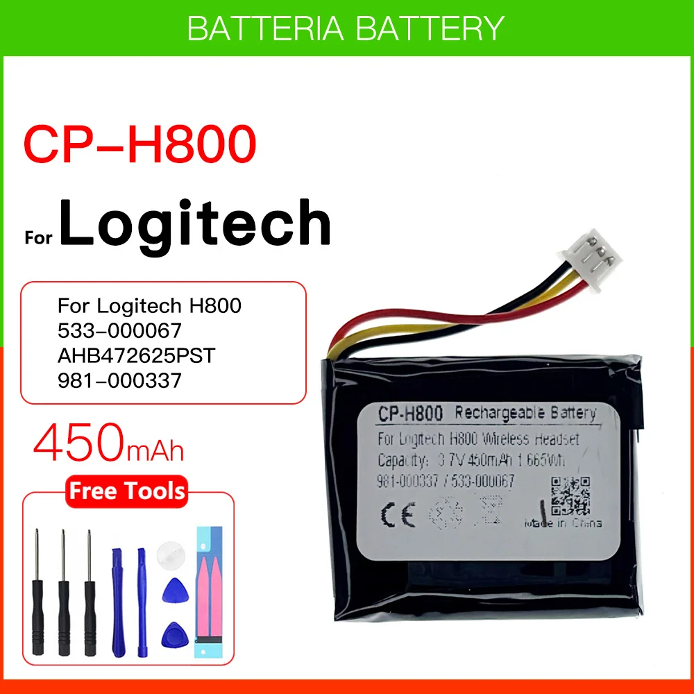 Genuine Rechargeable CP-H800 battery For LOGITECH H800 533-000067 AHB472625PST 981-000337 in Stock Earphone Battery+ tools