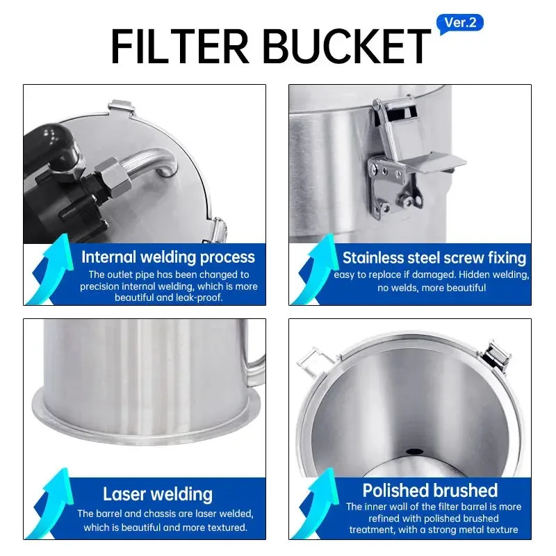 Intelligent Frequency Conversion Stainless Steel External Canister Aquarium Filter