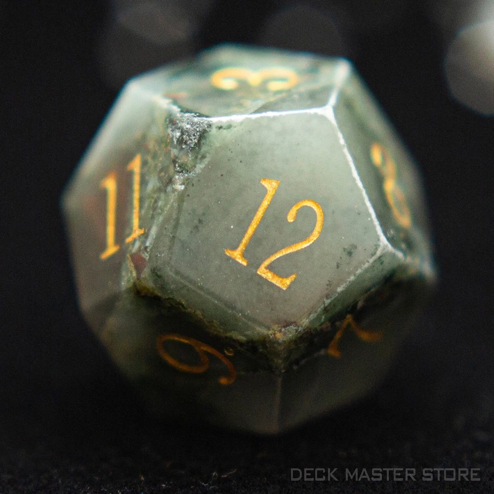 Dados de piedra de sangre africana, piedras preciosas poliédricas de varias formas, dados digitales D20 para D & D TRPG, juegos mágicos de mesa,