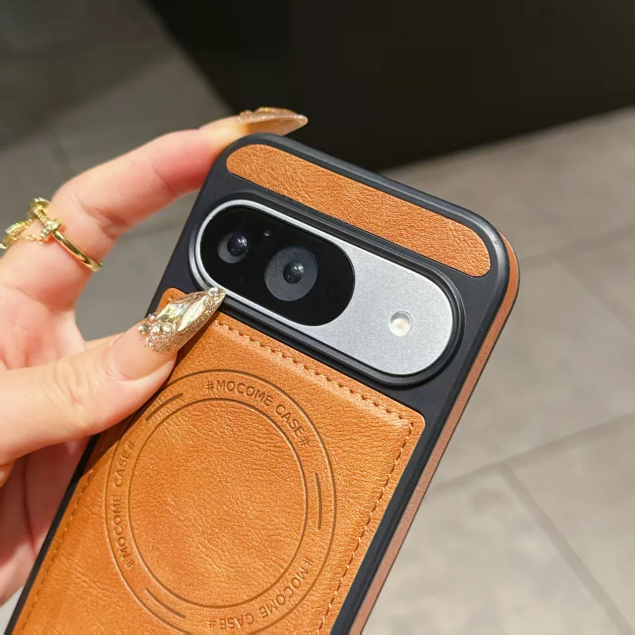 حافظة هاتف لهاتف جوجل بيكسل 10 برو Xl 9 9A 8pro غلاف أعمال مغناطيسي شحن لاسلكي بسيط من الجلد غطاء حماية كامل #3