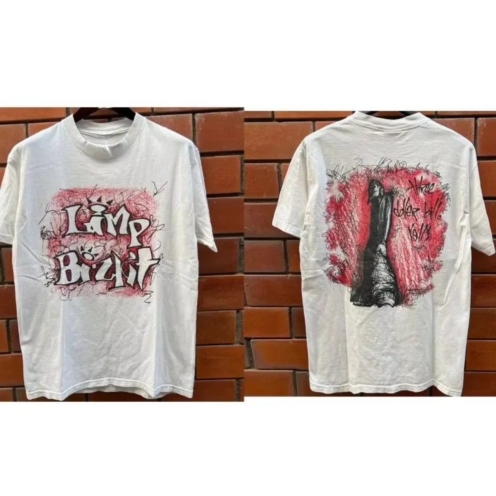

Limp Bizkit Limp Baztit Band OS Trendy Brand Rock Punk Short Sleeve American Short Sleeve T-Shirt Men Women Summer Cotton TShirt