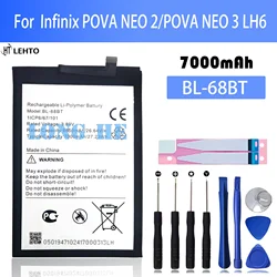 100% New Original Battery BL-68BT  For Tecno POVA NEO 2/POVA NEO 3 LH6 Battery Battery + Free Tools