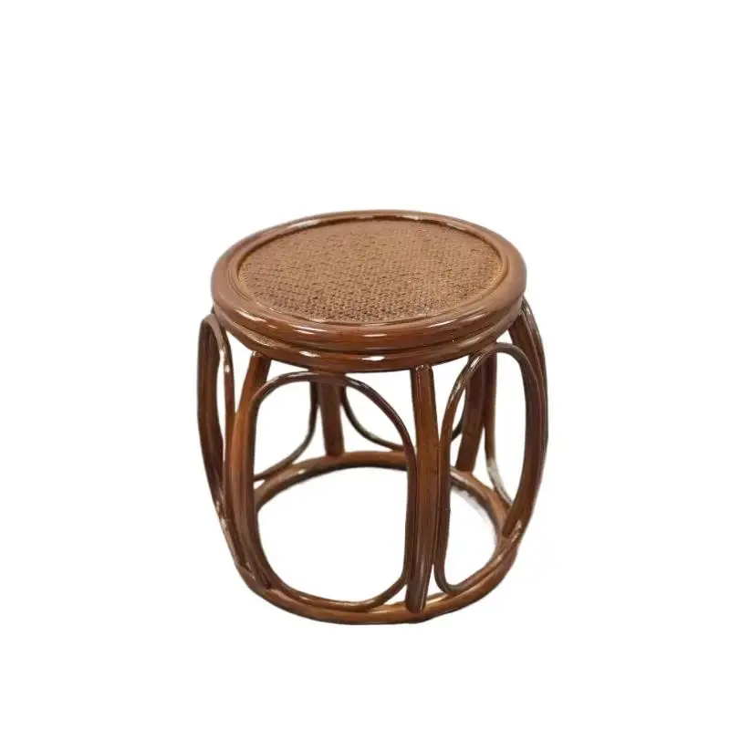

rattan drum stool round stool small seat chair living room shoe change stool low stool small rattan