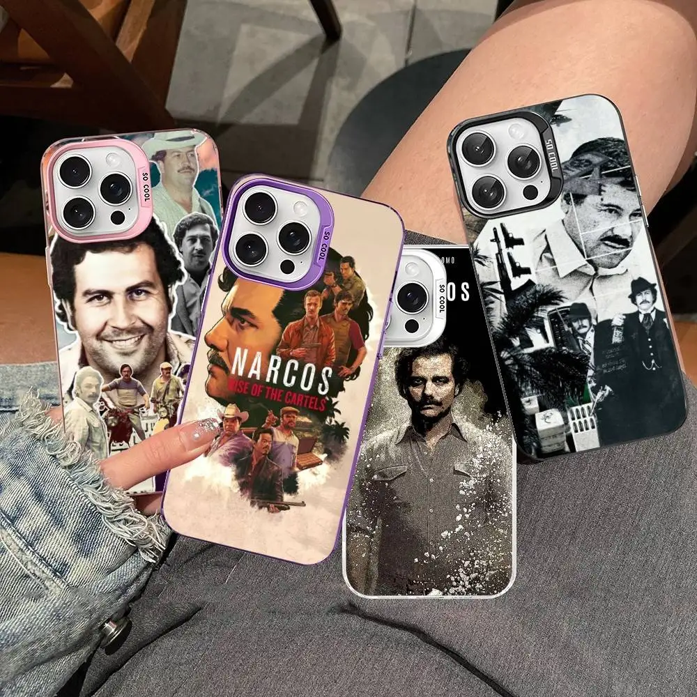 TV-Serie N-Narcos Handyhülle für iPhone 17 16 15 14 13 12 11 Pro Max Plus Farbige Matte Schutzhülle