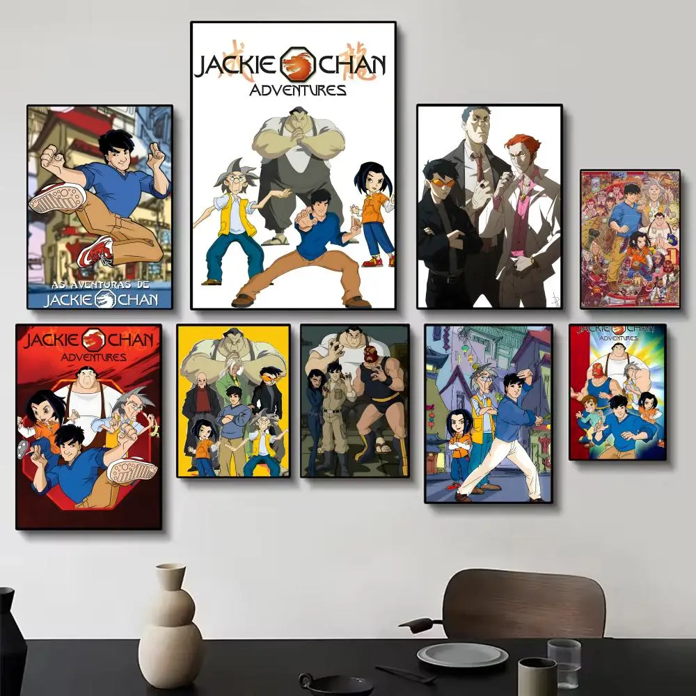 Adventurous Jackie Chan Adventures-s Poster Painting Wall Art for Living Room Home Gifts Decor Mural