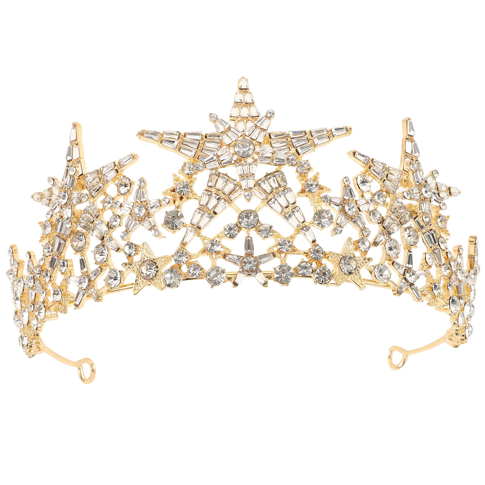 

Bridal Rhinestone Crown Hair Accessory Star Birthday Aldult Bridesmaid Queen Ring
