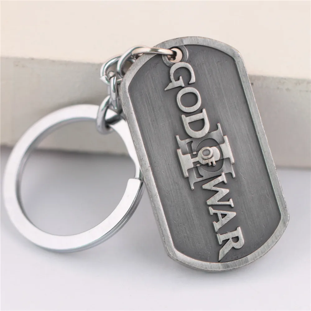 Game Peripherals GOD OF WAR 3 Kratos Pendant Model Metal Keychain Necklace Gift 5cm