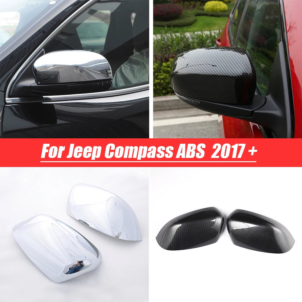 

For JEEP Compass 2017 2018 2019 2020 ABS Chrome Rearview Door Mirror Cover Trim Molding car styling accessories 2 Pieces/Set