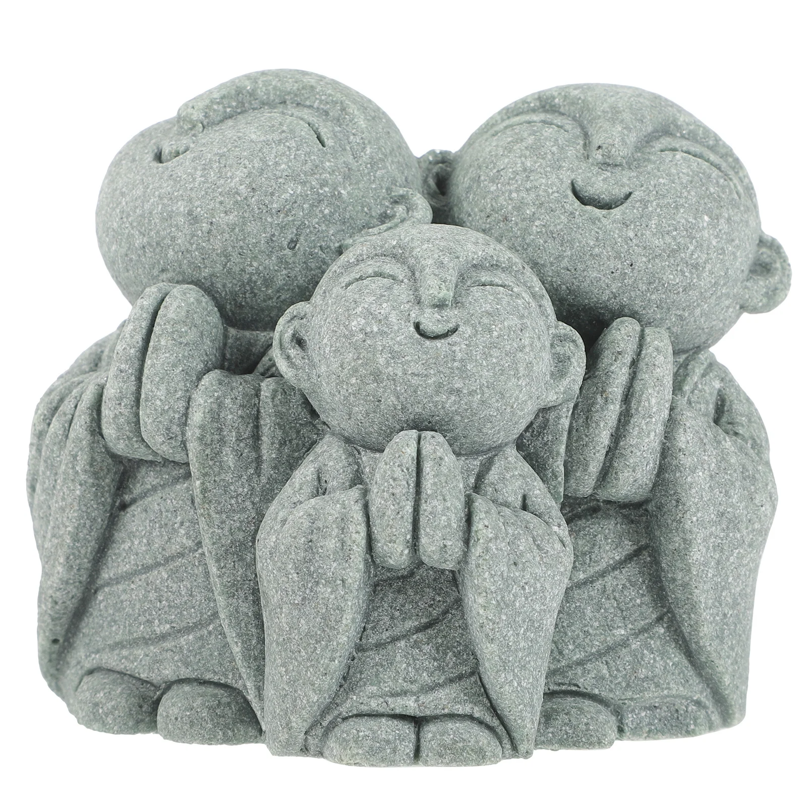 

1 set Fish Tank Monk Decor Set Realistic Mini Buddha Statue For Aquarium Home Office Desktop Decoration Small Asian Safe For