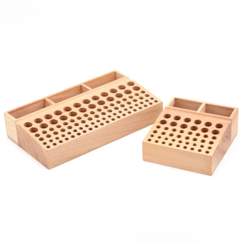 

46/98 Holes Pine Wooden Leather Craft Rack Stand DIY Carving Punching Tools Holder Organizer Storing Leather Tool Storage Box