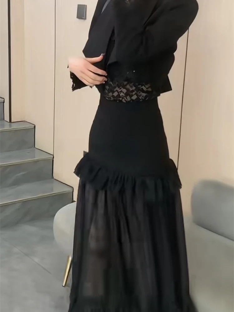 

Ele High Waist Me f Skirt Faionable Spring 2025 Cake Sle Long Skirt Slimming Versatile Women's Premium Feel Dr