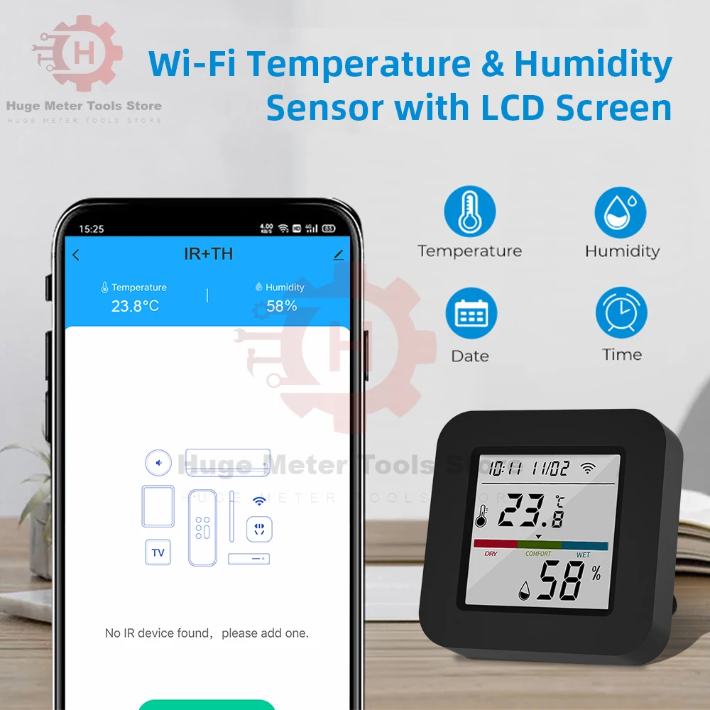 

0 ℃-60 ℃, терморегулятор, работает для TUYA Smart WIFI Bluetooth, Инфракрасный Универсальный пульт дистанционного управления