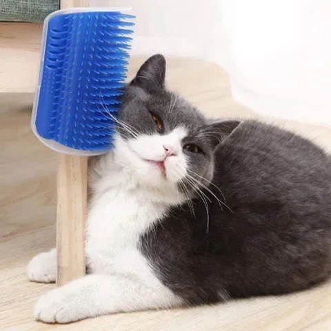 

Corner Cat Massage Brush Self Groomer Comb Cats Brush Cat Scratcher Rubs the Face with a Tickling Comb Cat Product