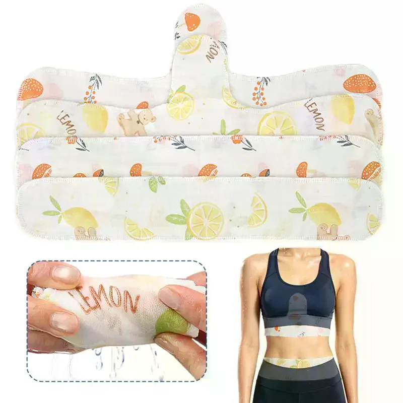 

1/2pcs Reusable Soft Chest Tummy Liners For Women Girls Sweat Absorber Pads Stickers Under Bra Belly Sweat Liners Band Pads