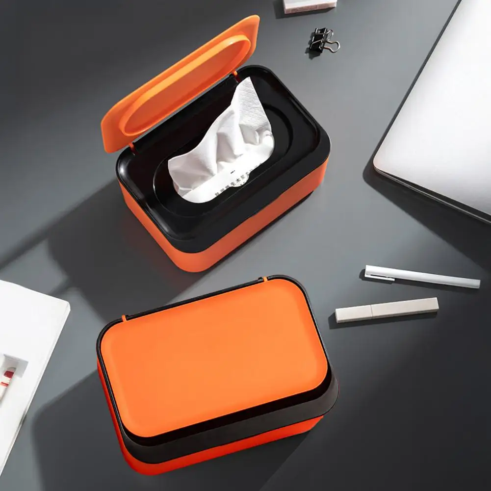 Easy-access Wet Wipe Case Tissue Box Capacity Bathroom Wet Wipes Box Tissue Dispenser with Wide Opening for Refillable for Home