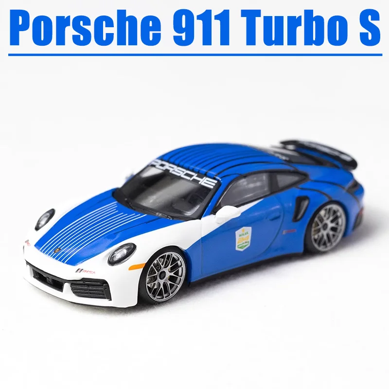 D Modello 1/64 Porsche 911 Turbo S Veicolo a motore giocattolo in lega Regali modello in metallo pressofuso