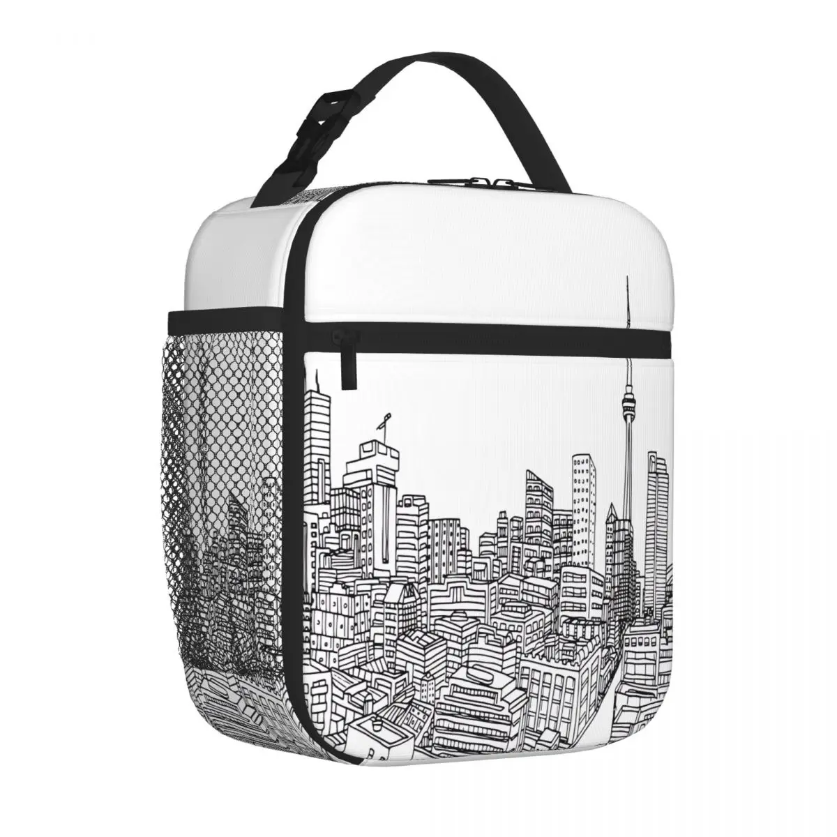 Bestselling Toronto Drawing Fruit Print Adjustable Strap Lunch Bag Fitness Snack Lightweight Lunch Bag