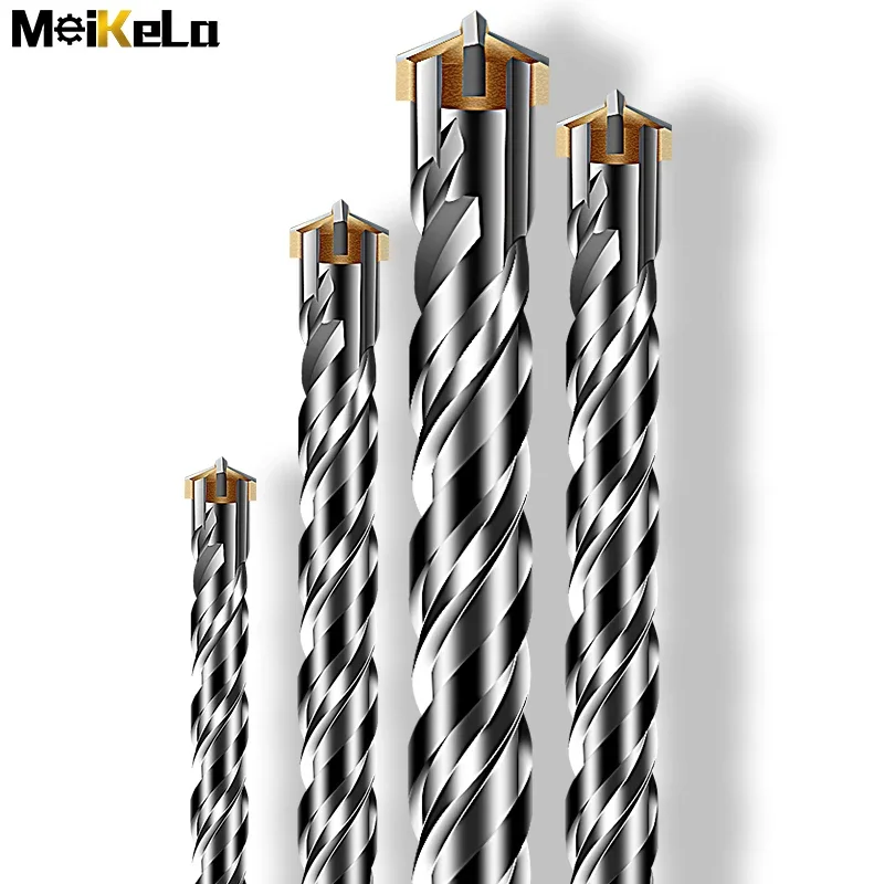 Wiertło do betonu SDS Plus Końcówki krzyżowe 4 frezy 110mm 150 200 350mm500mm Blok cegły ściennej Młot elektryczny Wiertła do muru