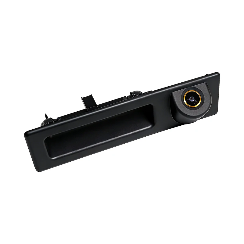 Kamera montowana w klamce bagażnika, obsługująca standardy AHD 1080P i CVBS, przeznaczona do samochodów BMW serii 3 i 5 (modele F30, F31, F34, F10, F07, F25, F26, F48, X1, X3, X4, X5, X6, 328i). — 2