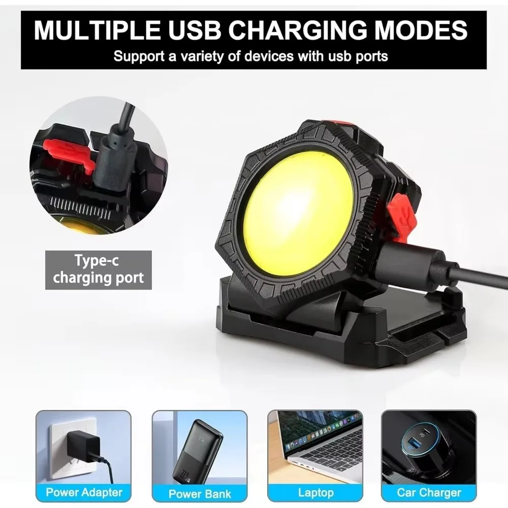 LED Keychain Flashlight USB-C Rechargeable 550Lm Portable Mini Torch Light Pocket Lantern Flood Work Light With Magnet