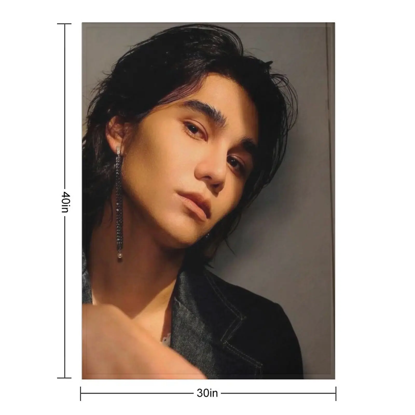 Wuju bakery Sexy Black And White Jeff Satur Saturdayss favourite boy BL SERIES star actor thai asian cutie pie Throw Blanket