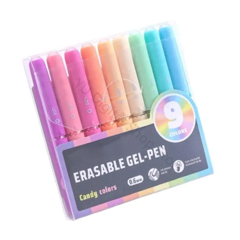96BA 9-farbiges radierbares Gelstift-Set, 0,6 mm Gelstift für Planer-Tagebuch-Skizzen – Detail 10