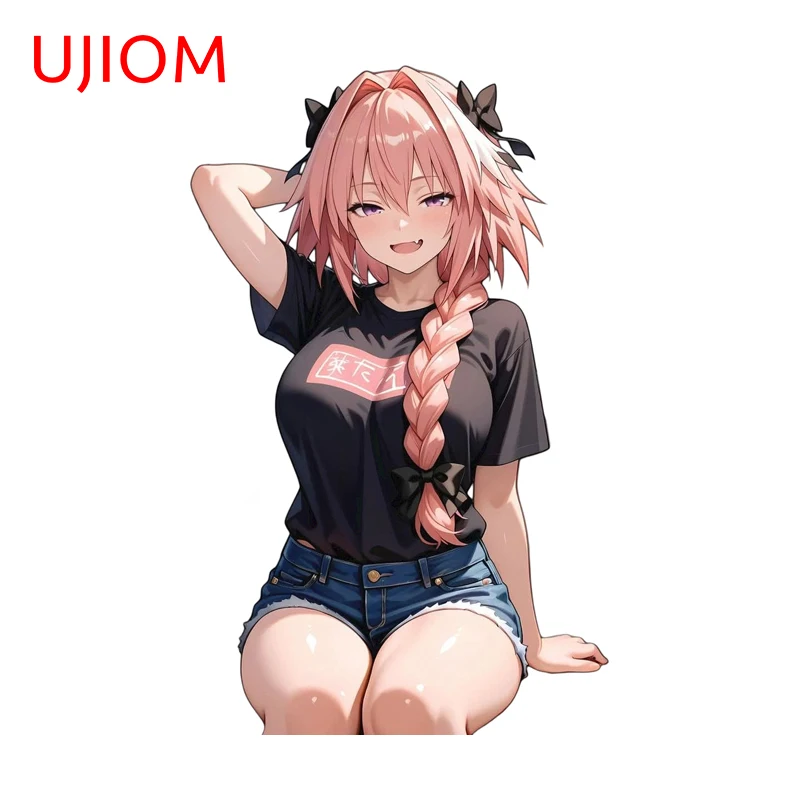 UJIOM Seductive Astolfo Wall Sticker Sweet Decor Sitting Postyure Scratch-Proof Decal Water Bottle Durable Wear-Resistant Decor