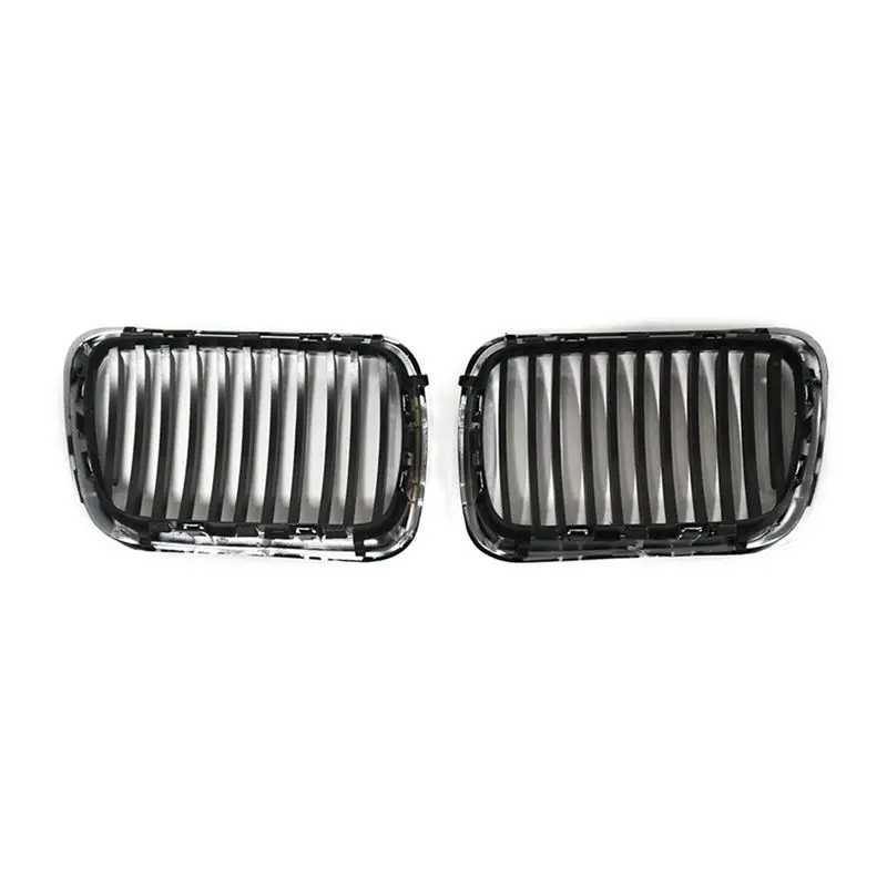 A57E-Car Chrome+Matte Black Front Kidney Grilles For BMW E36 3 Series 328I 1997-1999 51138195151, 51138195152 view 4