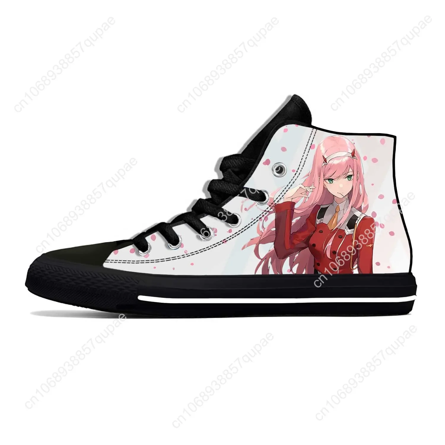 Hot Japanese Anime Darling In The Franxx Zero Two Casual Cloth Shoes High Top Lightweight Breathable 3D Print Men Women Sneakers 3