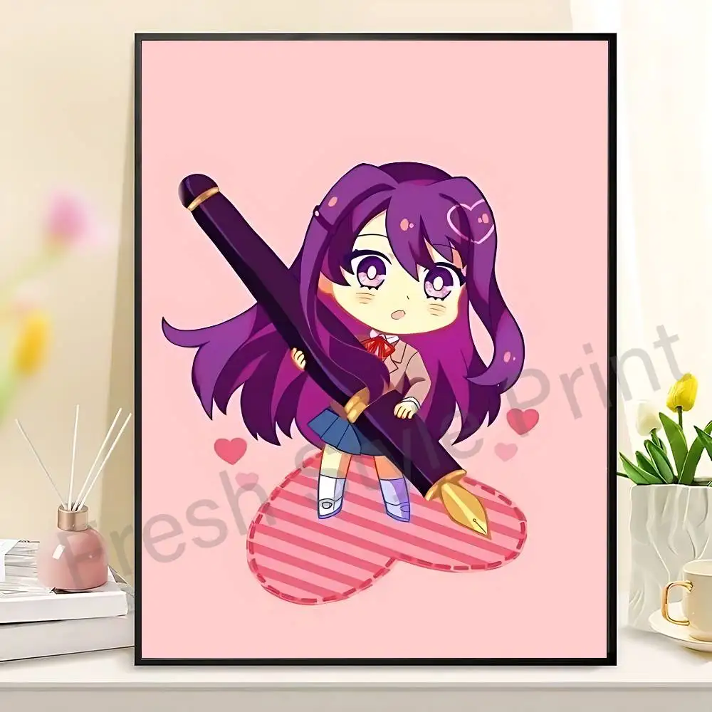 Cartoon Girl Y-Yuri Poster HD Art Sticky Wall Waterproof Home Living Room Bedroom Bar Aesthetic Decoration