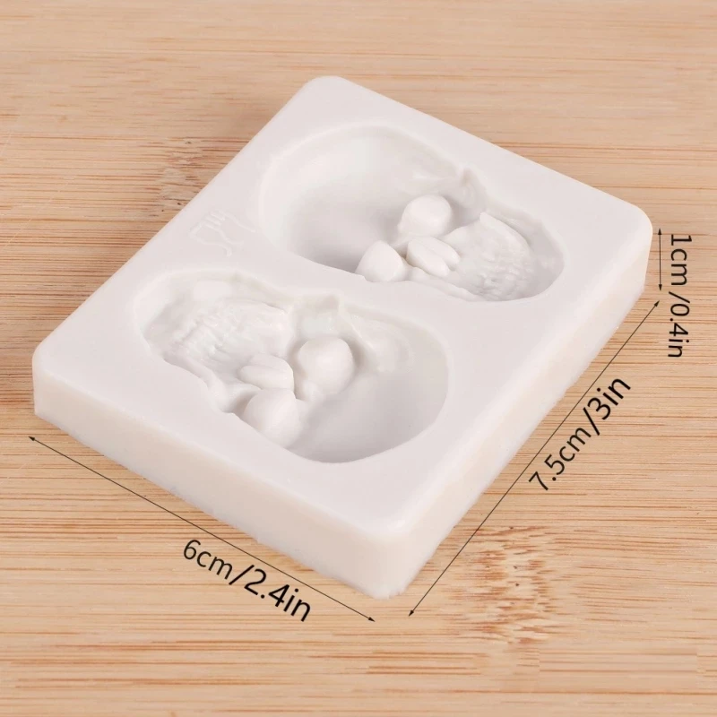 3D Skeleton Head Skull Silicone DIY Chocolate Candy Molds Party Cake Decoration Mold Pastry Baking Decoration Tools