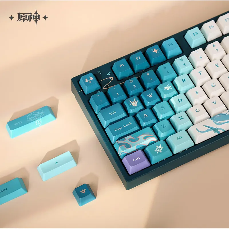 Anime jogo oficial genshin impacto xiao tema teclado mecânico teclado mecânico periféricos de jogos entretenimento presente