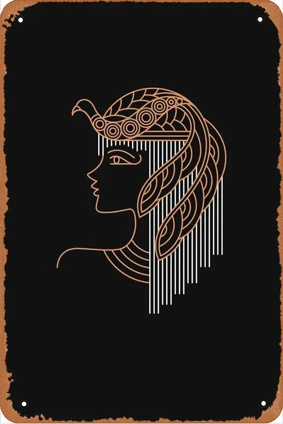 1PCS,Cleopatra Movie Tin Sign Retro Kitchen Restaurant Bathroom People Cave Farm Wall Decoration Iron Metal Plate