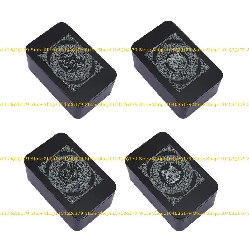 

A1A2 Metal Game Card Box Playings Tarots Container Storage Case Packing Poker Box Playings Cards Box Empty Candy Storage Case