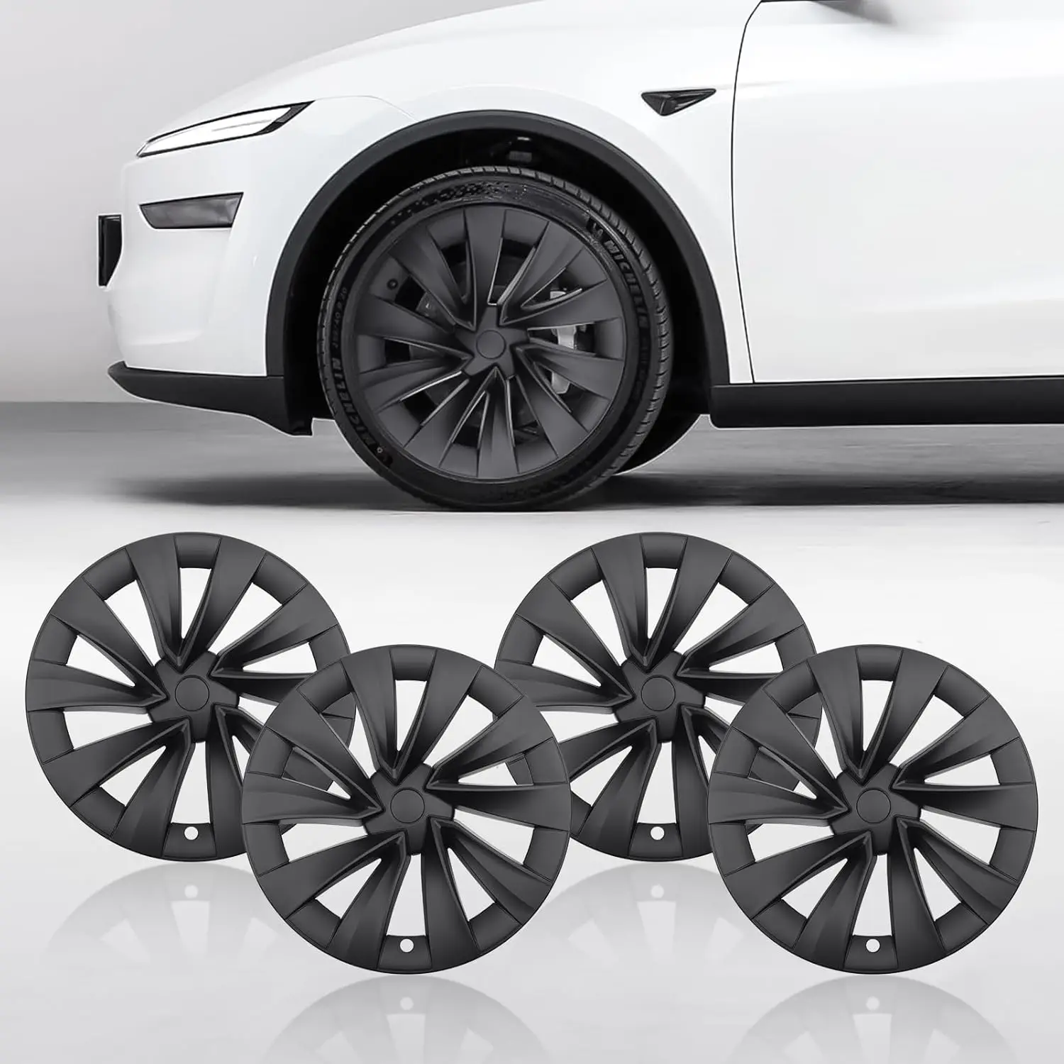 

20 inch Model Y 2025 2026 Wheel Covers Matte Black 4PCS