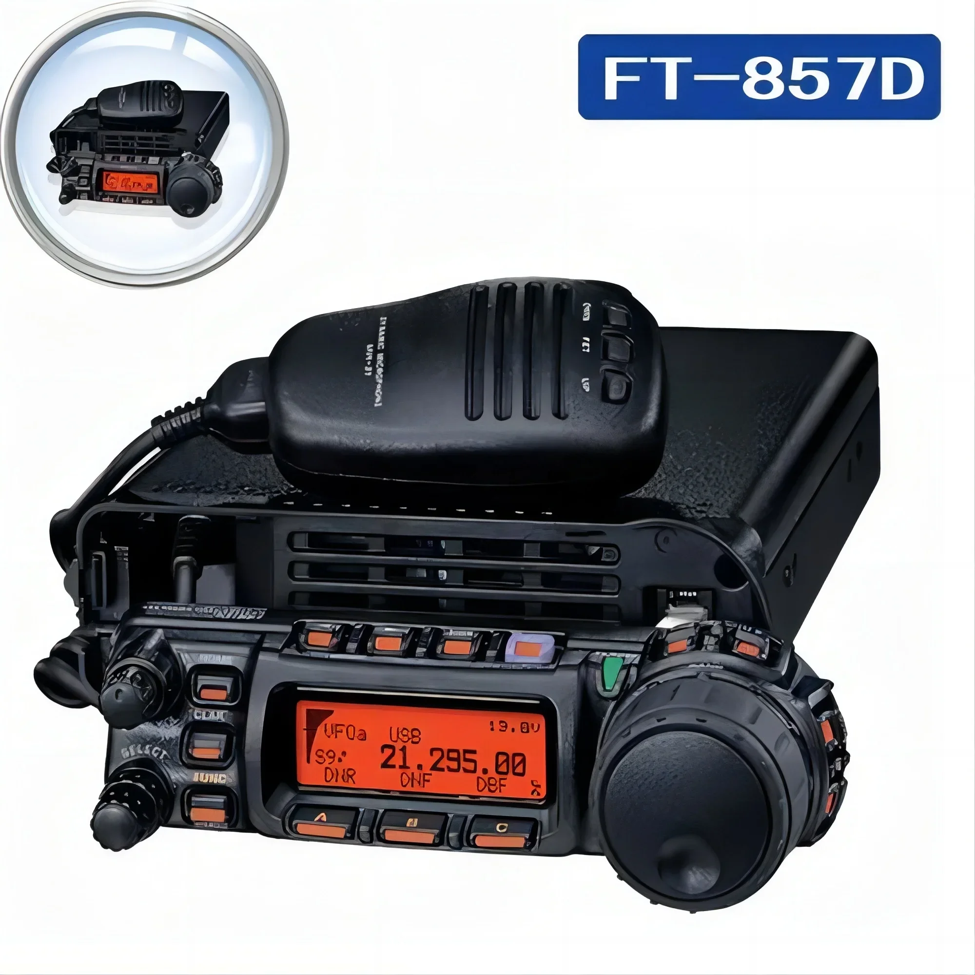 Walkie-talkie 100km Long Range 100W HF VHF UHF All Band Transceiver Cb Vehicle Mouted Walkie Talkie Ft 857D 857 Mobile Car Radio