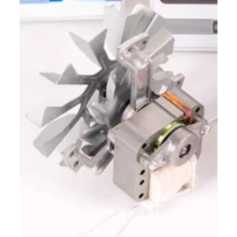 Oven Blower Motor with Large Fan Blade, 220V Replacement Shaded Pole Motor for Digital Display Drying Oven Accessories