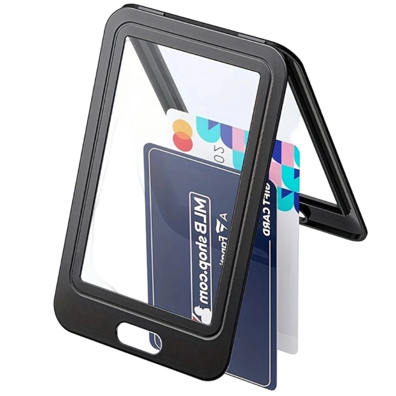 50LE Badge Holder with Double Sided Window Card Work Badge Sleeve for Office