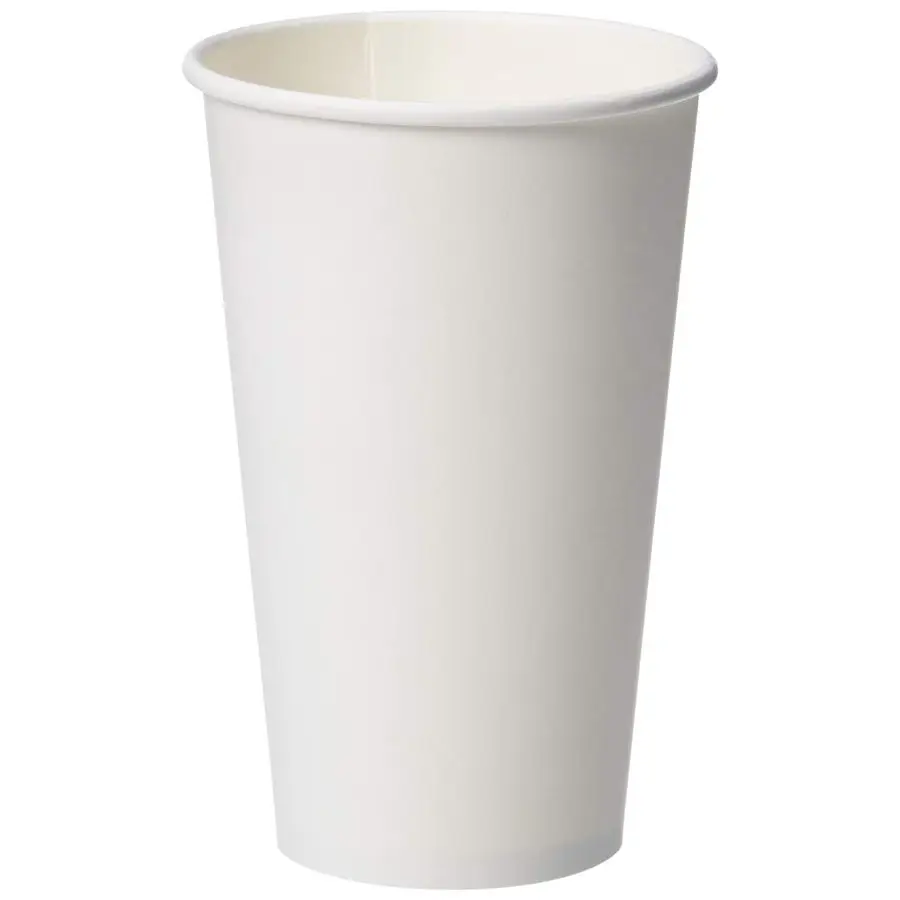 

Compostable Coffee Cups, 16 Ounces, Paper, 500 Count Pack of 1, White