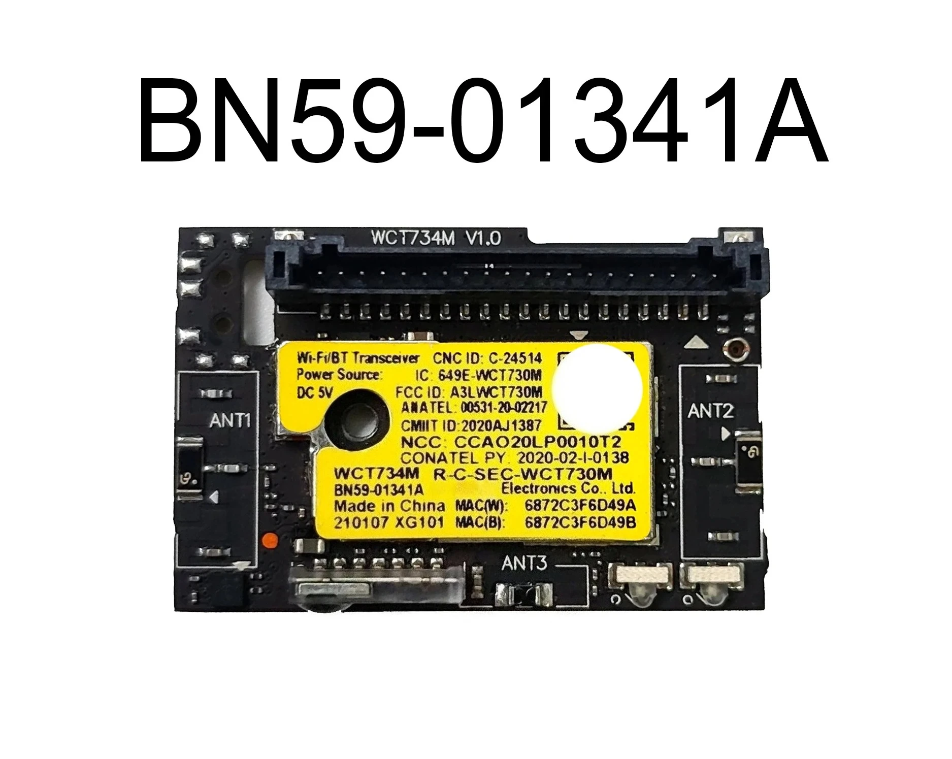 

Wi-Fi/Bluetooth Wireless Module BN59-01341A WCT734M 649E-WCT730M is for QN43Q60TAFXZA QN55Q60TAFXZA QN65Q60TAFXZA QN75Q6DTAFXZA