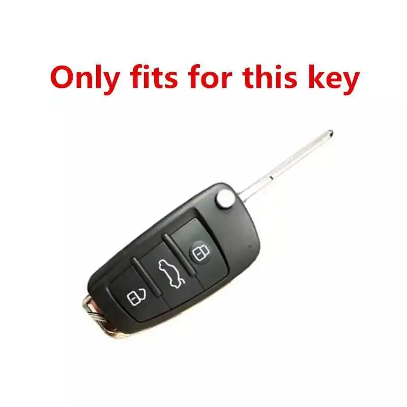 Silicone Car Folding Key Case Cover For Audi A3 A4 A5 A6 A7 Q3 Q5 S6 B6 B7 B8 C6 8P 8V 8L TT RS Car Key Protector Accessories