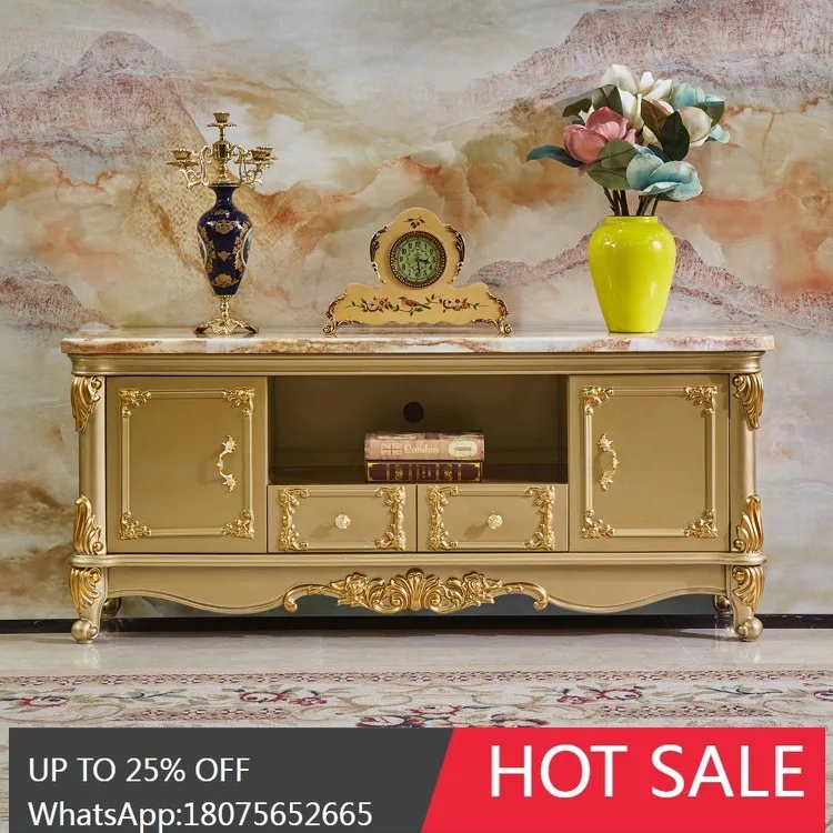 

MJY European Style Bedroom TV Cabinet Tall Master Bedroom Solid Wood TV Storage Cabinet