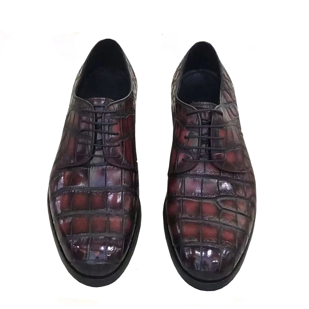 

Новые мужские туфли Yingshang: классические, для свадьбы, повседневные, из кожи под крокодила