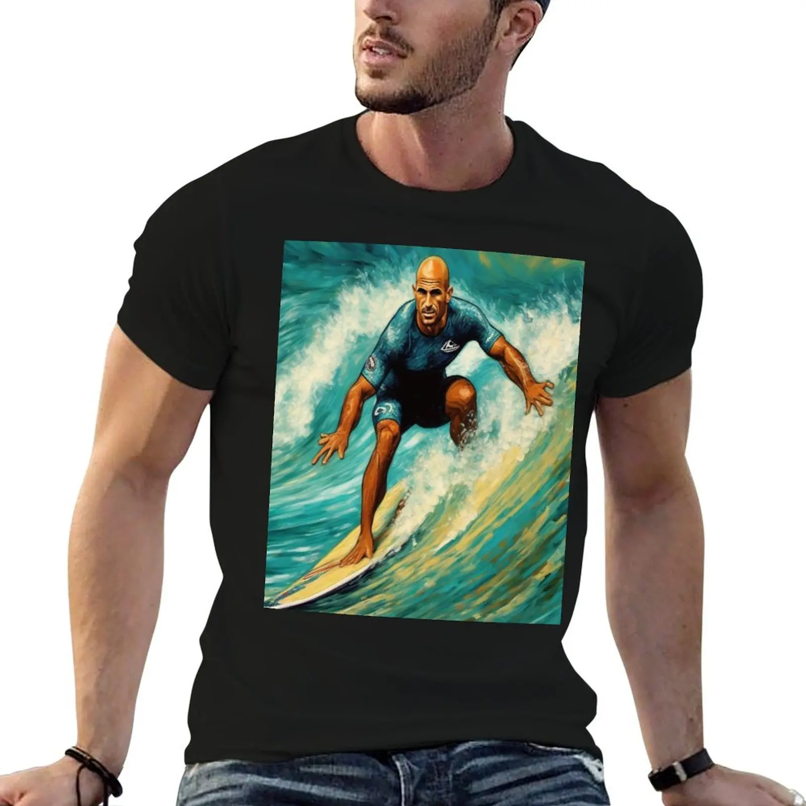 Mastery at Sea: Kelly Slater and the Spectacular Wave T-Shirt Plus Size Street Style Tee